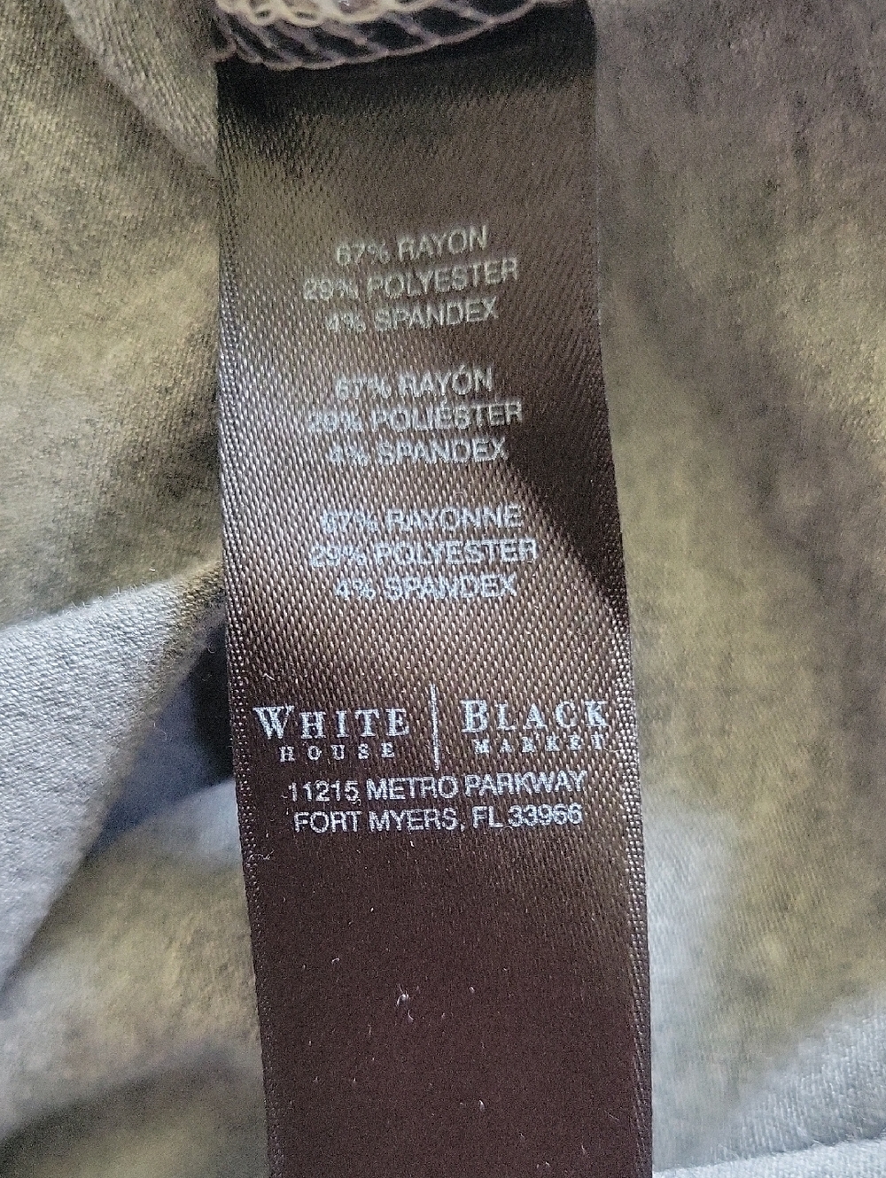 White House Black Market Top, Medium, Gray/Silver - Picture 8 of 10